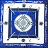 Azul Moderno Estilo Étnico Europeo y Americano Profesional Bufanda de Seda Cuadrada Bufanda de Seda Estampada Retro Fabricante Venta al por Mayor Personalizada