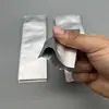 Bolsa de gel con papel de aluminio en stock 60*220MM sello a tres lados bolsa larga bolsa universal para mascarilla blanca bolsa para mascarilla de papel de aluminio