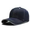 En stock Gorra de béisbol de mezclilla gorra lisa con visera para exteriores de mezclilla monocromática de copa ala grande sombrero para el sol ventas directas de fábrica