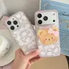 Soporte Magnético de Oso con Lazo Suave y Lindo para Funda de Teléfono Apple 17Promax, Compatible con 16Pro Magnético y 15P