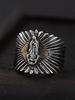 Anillo de plata 925 de la marca Lotai para hombre con inscripción personalidad moderno hip hop retro hipster anillo individual apertura ajustable