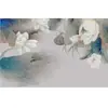Papel de parede para parede de fundo de TV pintado à mão na China, pintura meticulosa, mural de lótus, sala de estar, escritório, tinta, restaurante de panela quente, papel de parede
