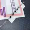 Temperamento azul europeo y americano zafiro natural plata 925 pulsera geométrica flor mujeres moda una generación de cabello