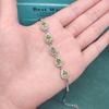 Nueva pulsera de olivino natural con incrustaciones, joyería de color base, tesoro, joyería de mano para mujeres, venta al por mayor, una generación de cabello