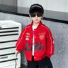 Ropa de abrigo para niños 2026 otoño nuevo, chaqueta genial estilo americano para niños y niñas, elegante chaqueta de béisbol tipo motociclista para niños
