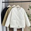 2024 Otoño e Invierno Nuevo Estilo 100kg Hermana Gorda Más Fácil de Combinar Abrigo de Algodón Ligero sin Cuello Talla Grande Chaqueta Cálida para Mujer 5558