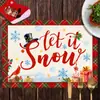 Nuevos Manteles Decorativos Navideños, Manteles Aislantes del Calor de Santa Claus para Restaurante Occidental Transfronterizo, Venta al por Mayor para Manteles de Mesa de Comedor en Sala de Estar del Hogar