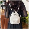 Mochila con Textura Retro para Mujer 2024 Nueva Moda Mochila con Textura Bolso de Hombro Pequeño Estudiante Mochila Casual Simple