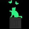Pegatinas Luminosas para Interruptores Dibujos Animados Creativos Pegatinas de Pared Luminosas Hada Estrella Gato Hogar Habitación Infantil Pegatinas Decorativas Autoadhesivas