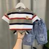 Blusas de Verão para Meninos Novas Roupas de Verão de Manga Curta para Bebês Meninos e Crianças Celebridade da Internet Bonitos Roupas Infantis de Rua