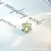 Brincos de Flor de Três Pétalas Cor Nova em Liga de Titânio F136 Piercing de Lábio, Língua, Clipes de Nariz G23 Titânio Rosca Interna Cabeça de Joia