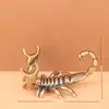 Novo Suporte de Caneta de Latão Vintage Transfronteiriço Ornamento Escorpião Haltere Animal de Estimação de Chá Artesanato Decoração para Sala de Estar Escritório