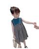 Vestido para Niña con Estampado Floral Falso de Dos Piezas, Vestido de Princesa, Nuevo Estilo de Verano, Ropa Infantil de Comercio Exterior, Venta al por Mayor para Edades 3-8