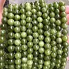 Calcedonia Verde Oliva Natural Cuentas Sueltas Accesorios para Joyería DIY Pulseras con Cuentas Collares Cuentas Semiacabadas