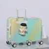 Maleta Infantil de 6 Ruedas Transfronteriza de 20 pulgadas para Equipaje de Mano con Función para Montar, Maleta Pequeña de Carrito con Contraseña, Equipaje de Viaje Personalizado