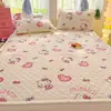 Funda de colchón acolchada de terciopelo de leche de invierno para dibujos animados para dormitorio, uso doméstico, tatami, colchón delgado acolchado, dormitorio, sábana con forro polar
