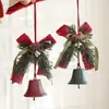 Adornos de Navidad Cascabeles Pequeños Lazos de Terciopelo Escena de Árbol de Navidad Piña Suministros de Decoración Piezas Pequeñas Colgantes Decorativas