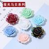 Mabe plateado rosa luminosa floreciente 36mm horquilla diy tocado pegamento crema funda para teléfono TikTok accesorios de resina