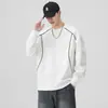 Sudadera con Parches de Marca de Moda Estilo Americano Enpu para Hombre, Nueva de Primavera y Otoño, Suelta Casual con Cuello Redondo para Niños