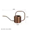 Regadera Personalizada de Acero Inoxidable 201 con Pico Largo, Regadera Doméstica para Jardinería de 1 Litro, Regadera Metálica Vintage Color Cobre