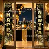 Decoraciones de pareados de Año Nuevo, pancartas colgantes para patio, porche, fiesta y jardín, creando una atmósfera festiva de Año Nuevo