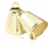 Sinos de Chifre de Natal Enfeites Pendentes Metal Retro Dourados em Forma de Sino Decoração de Móveis DIY Enfeites Pendentes Sino de Vento Sino de Ferro Atacado