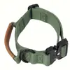 Collar Táctico para Perro al Aire Libre de Tamaño Ajustable para Perro Pastor Alemán Collar de Entrenamiento de Nylon con Suministros para Mascotas
