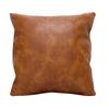 Fronha de Couro Anti-Arranhões Marrom Almofada Sofá Almofada Lombar Almofada Marrom Cognac Almofada Americana Couro Artificial PU