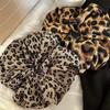 Elástico de Cabelo Retro Elegante Estampa de Leopardo Intestino Grosso Corda de Cabelo Vermelha da Internet Bola na Ponta Alta Elasticidade Moda Simples Acessórios de Cabelo