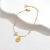 Pulseira Feminina de Aço Inoxidável Dourada Multi-Elemento Transfronteiriça Ins Moda Europeia e Americana Pulseira Que Não Desbota Luxo Acessível e Sensação de Alto Padrão