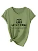 Mamá nana bisabuela Amazon eBay sitio independiente camiseta casual y cómoda de mujer con cuello en V y manga corta