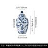 Nuevo Estilo Chino Cejas Felices Jarrón de Cerámica Superior de Porcelana Azul y Blanca Porcelana de Alta Temperatura Arreglo Floral Hidropónico Sala de Estar Adornos de Cerámica Avanzado