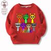 Suéter para niños 2025 nuevo Sprunki caja de ritmo juego de música ropa periférica algodón y terciopelo top