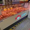 Gabinete de charcutería estilo destilación, Gabinete de cuello de cisne refrigerado por aire sin corrientes, Vitrina refrigerada, Gabinete de charcutería para carnes estofadas, Congelador de productos de pato estofado
