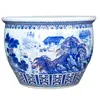 Aquário de cerâmica artesanal de Jingdezhen, uma peça decorativa para uso doméstico, adequado para arranjos de feng shui e projetado para suportar os meses frios de inverno em regiões do norte sem rachar ou quebrar