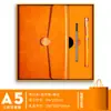 Conjunto de cadernos de negócios A5 em estoque, design simples para anotações de reuniões e registro, pode ser impresso com o logotipo da empresa