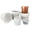 Cubos de plástico PP de grado alimenticio para envasado de alimentos, hechos a medida para venta al por mayor, cubos sellados, 1 litro, 5 litros, cubos redondos portátiles para miel