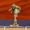 Roupas de Chuva de Fibra de Coco Latão Velho Decorações Nostálgicas de Mesa Cobre Puro Cultivo do Agricultor Casa Decoração Nostálgica Retro Ornamentos