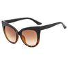 Nuevas gafas de sol de ojo de gato 9037, gafas de sol europeas y americanas con montura grande y brillantes, gafas de sol sencillas y combinables entre sí.