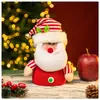 Bolsa de Manzana Navideña, Bolsa de Regalo de Nochebuena, Bolsa de Manzana con Cordón, Bolsa de Regalo con Cordón de Dulces de Peluche de Papá Noel