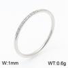 Anillo de titanio Rimas nuevo simple temperamento Joker micro incrustado joyería anillo de acero inoxidable para mujer en stock venta al por mayor