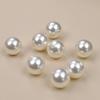 Perla de concha natural Nanyang 3-18 mm blanca redonda para joyería DIY, cuentas de concha de medio agujero, cuentas sueltas al por mayor