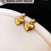 Pendientes de Corazón Rojo Ankora Simples Versátiles Moda Pendientes de Moda Nicho Pendientes de Personalidad de Gama Alta para Mujeres