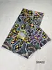 Tela Africana Grand Super Wax 6 yardas Tela Batik Africana con Chispas Doradas Suaves Tela para Ropa Africana