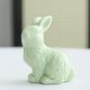 Conejito de Pascua en forma de conejo blanco, gran oferta, decoración para el hogar, artesanías de cerámica, pequeños adornos.
