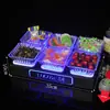 Bar KTV Cargador Luminoso Soporte para Plato de Fruta Compartimentado Snacks Multi-capa Taberna Restaurante Tienda de Platos Nombre Metal Otro