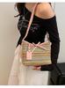 Bolso Transfronterizo 2026 Bolso de Hombro Tejido Retro Simple Versátil Texturizado Casual para Viajes Diarios Bolso Cruzado Pequeño Cuadrado