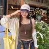 Camisola Falsa de Dos Piezas con Cuello Halter Bloques de Color C166 con Diseño Único y Chic, Top Sexy y Atractivo para Mujer