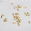 Acessórios de brincos DIY 14K Brincos de ouro com pérola tampões de ouvido cabeça de bala pinos de orelha tampões de ouvido antiderrapantes fabricantes Zhongxing atacado