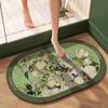 Comercio Exterior se Especializa en Alfombrillas de Baño de Barro de Diatomeas Estilo Pintura al Óleo para Uso Doméstico, Alfombrillas Resistentes a Manchas, Absorbentes de Agua, de Secado Rápido, Alfombrillas Antideslizantes para Baño